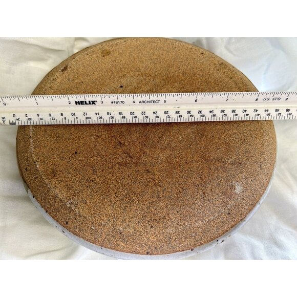 Vintage Glazed Stoneware Pottery Chip Veggie Dip tray dish bowl brown art craft - Picture 9 of 10